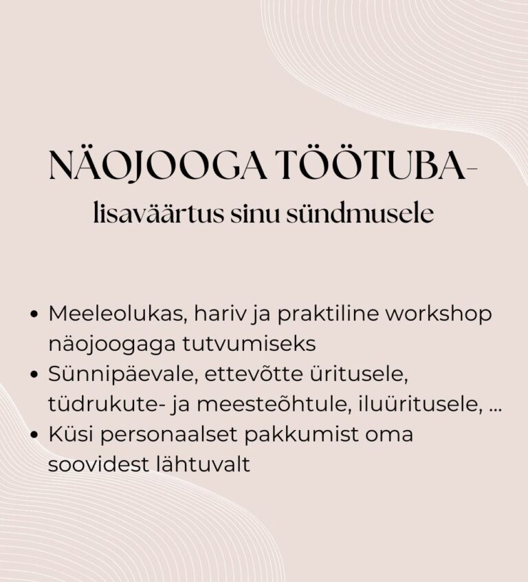 näojooga töötuba