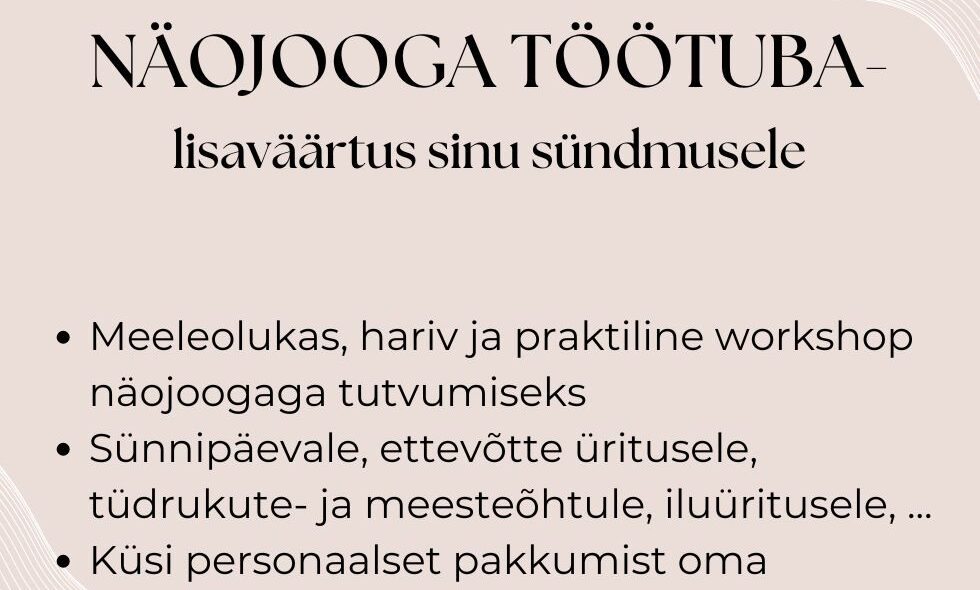 Näojooga töötuba